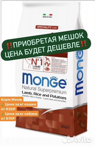 Корм для собак и кошек монж