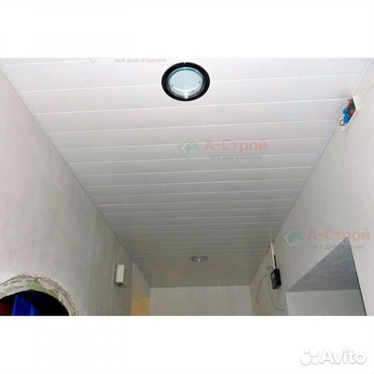 Потолок реечный белый S-дизайн ширина 100мм