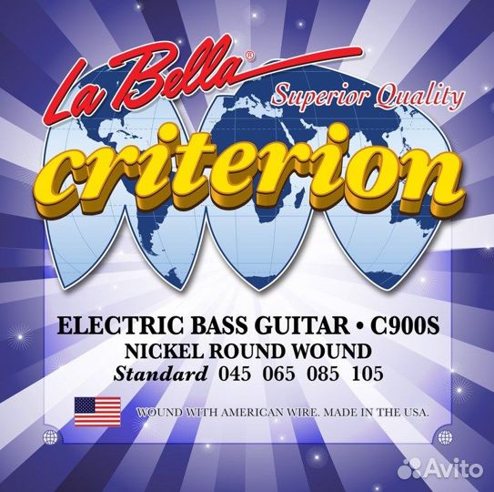La Bella C900S Criterion четырехструнной 45-105 ст