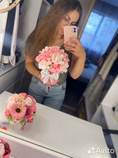 Букет из мыльных цветов, мыльные розы