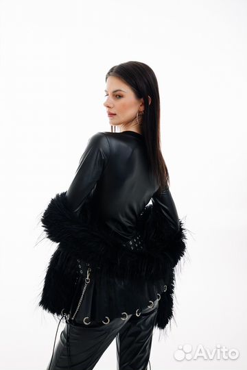 Боди кожаное