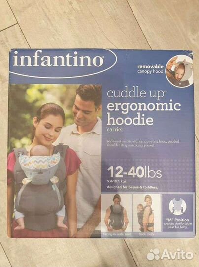 Рюкзак кенгуру Infantino для малыша с капюшоном