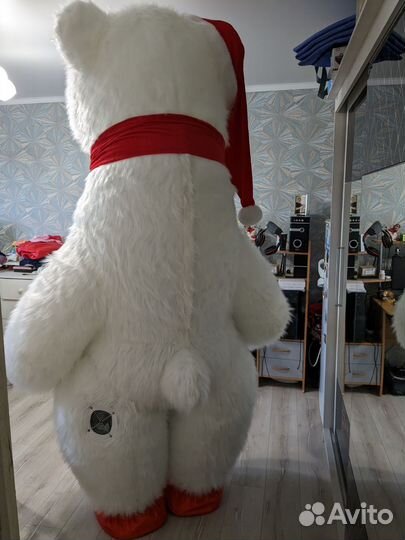 Новогодний костюм для надувного медведя