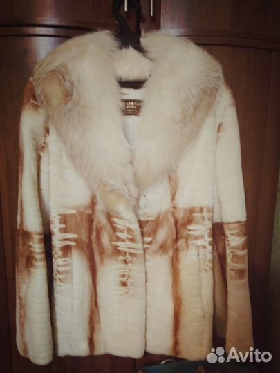 Настоящая греческая шуба - бобрик (размер 46-48)