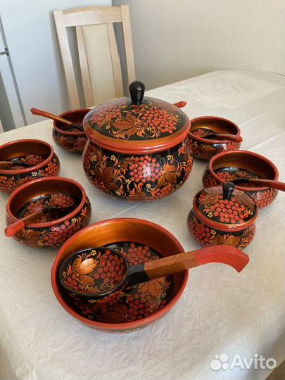 Столовый сервиз СССР Хохлома