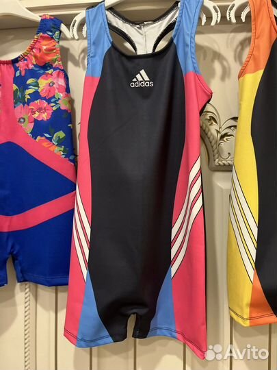 Слитный спортивный купальник для девочек