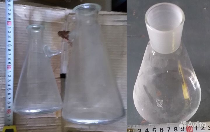 Двугорлая колба 500 и 1000 мл шлиф 14/23 и 29/32