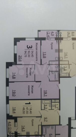 3-к. квартира, 93 м², 4/16 эт.