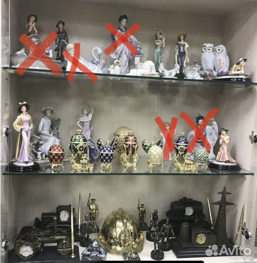 Яйца пасхальные сувенирные и другие статуэтки