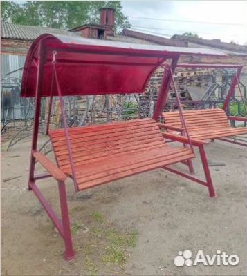 Качель уличная с крышей+подушки