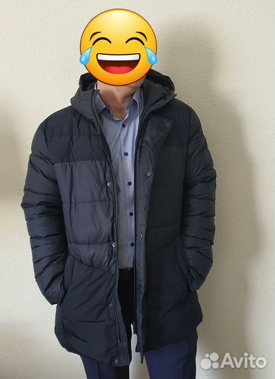 Мужская зимняя куртка с капюшоном 52 размер