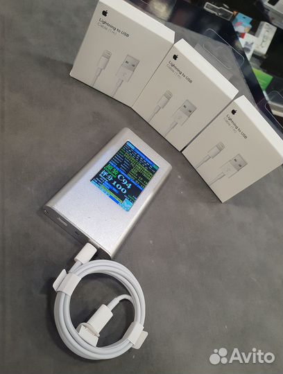 Зарядка ориг на iPhone провод Lightning-USB/Type-C