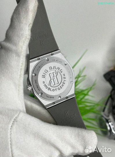 Часы наручные Hublot WHB3 серебро (Арт.17872)