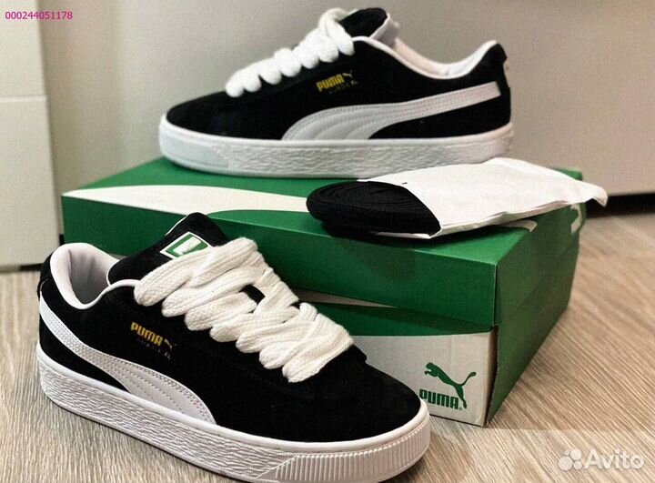 Кроссовки мужские Puma Suede XL “Black White “