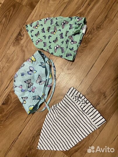 Панамка и косынки для девочки Baby go