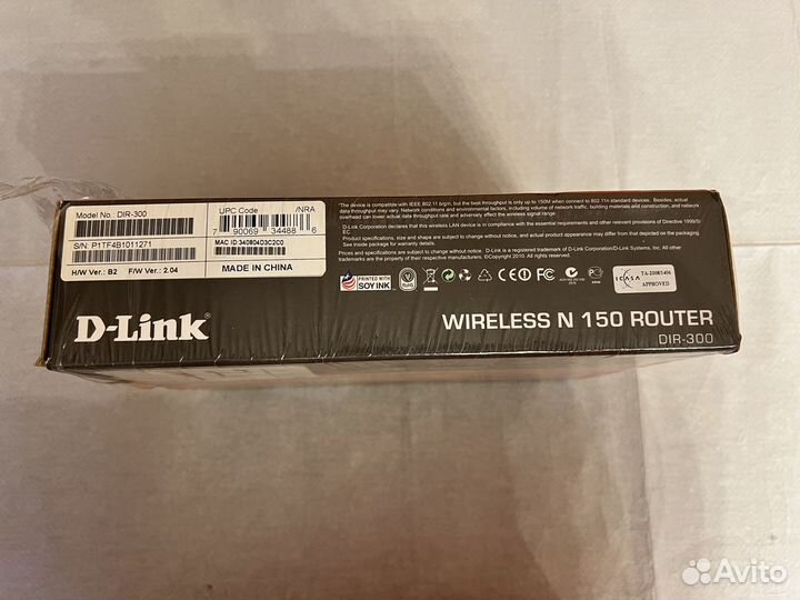 Роутер D-Link Wireless N 150 (DIR-300)