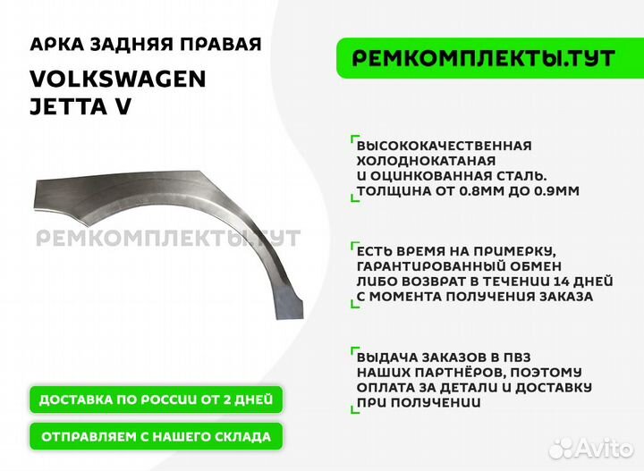 Арка задняя правая Volkswagen Jetta 5