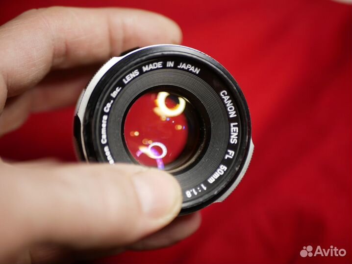 Canon FD canon lens FL 50mm f1,8 светлый полтоситк