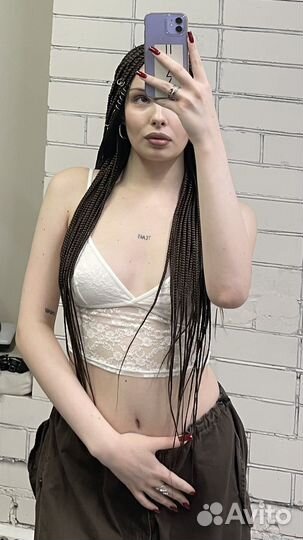 Кружевной топ белый