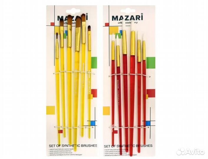 Кисти художественные набор 6 шт. из нейлона NB 102