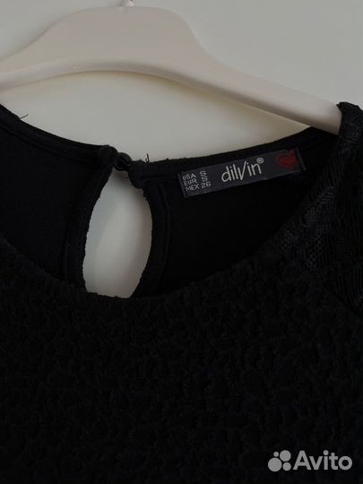 Черное платье мини