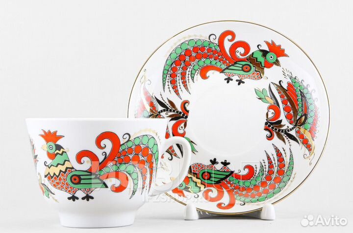 Чашка с блюдцем чайная Императорского фарфорового