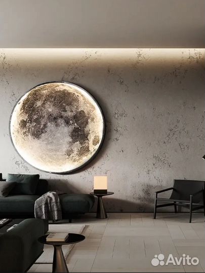 Светодиодная лампа в форме луны диаметр 100 см