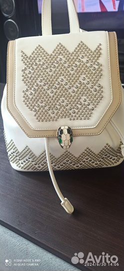 Рюкзак женский кожаный белый