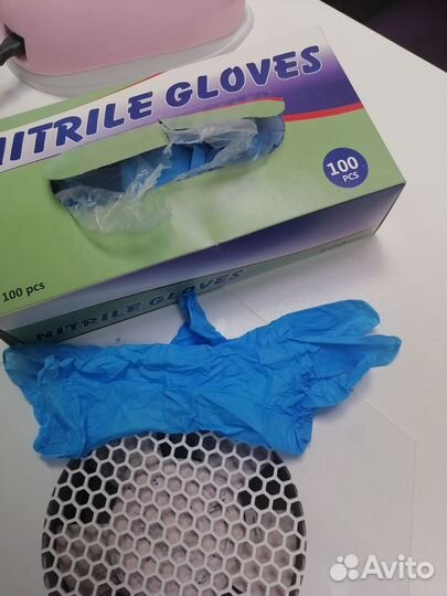 Перчатки одноразовые нитриловые
