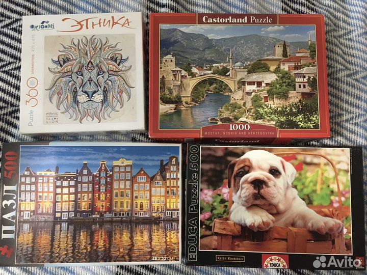 Пазлы разные 500 и 1000 эл