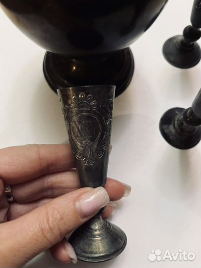 Серебряный графин+ 3 рюмки