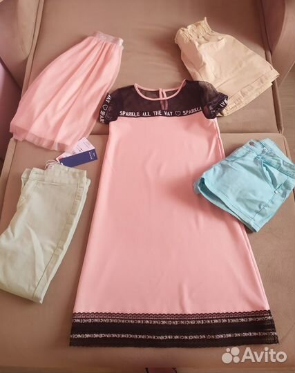 Вещи пакетом на девочку размер 140-152