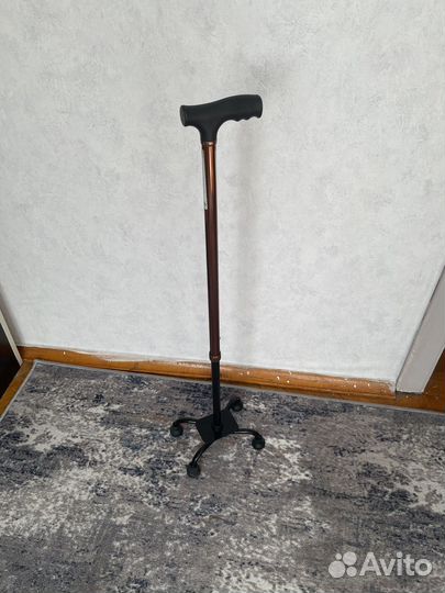 Трость телескопическая опорная на 4-х ножках