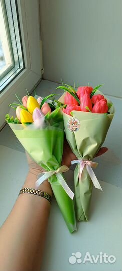 Букеты тюльпанов. Мыло ручной работы