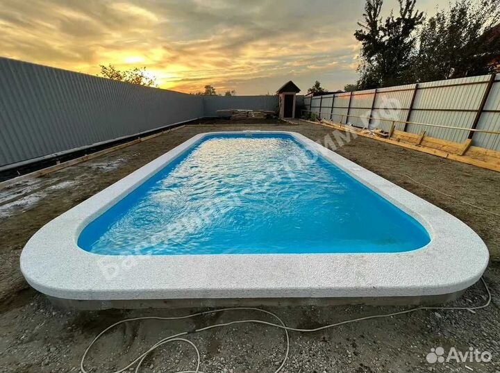 Бассейн 8х3,5х1,5 от производителя,ступени Гармони