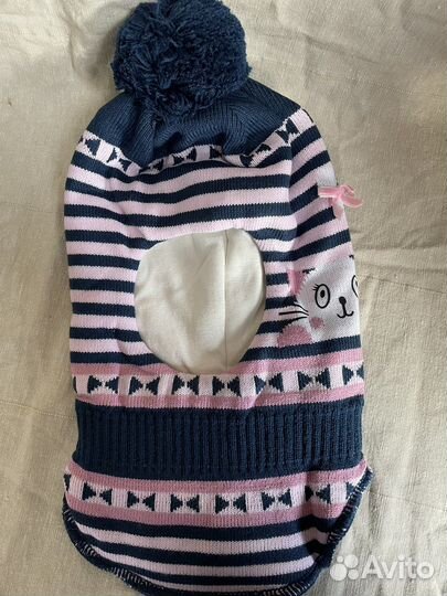 Шапка шлем зима для девочки