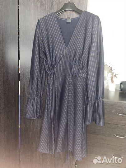 Платье синее с узором