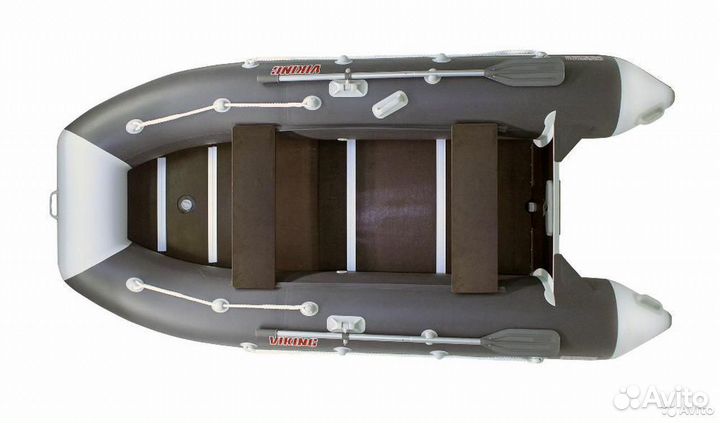 Лодка пвх Посейдон Викинг-320 Н серый/черный