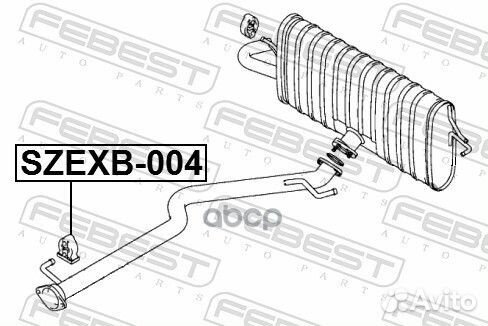 Подушка крепления глушителя Febest 228