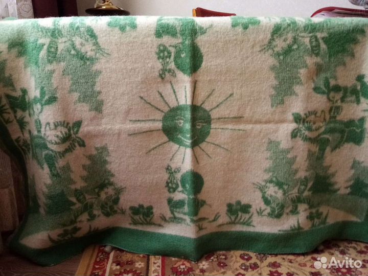 Одеяло детское чистошерстяное