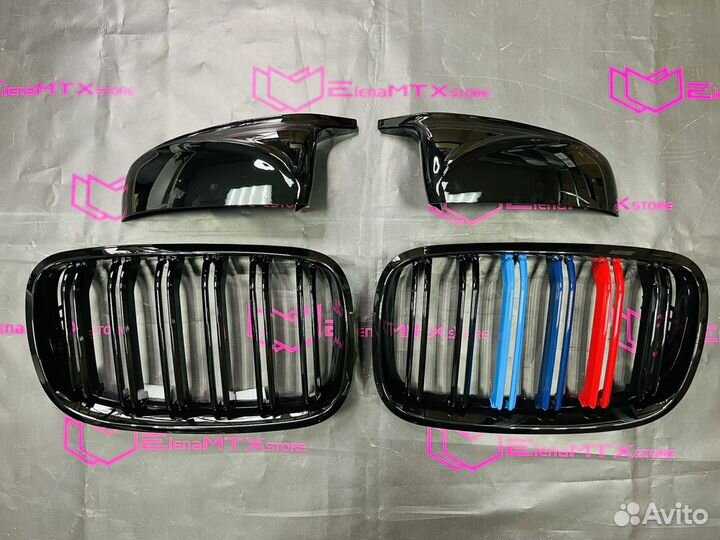 Ноздри триколор накладки зеркал BMW X5 E70