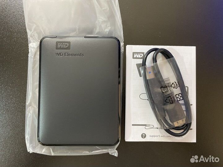 Внешний жесткий диск HDD WD Elements Portable 1 тб