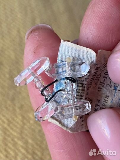Запонки хрустальные. Новые с биркой