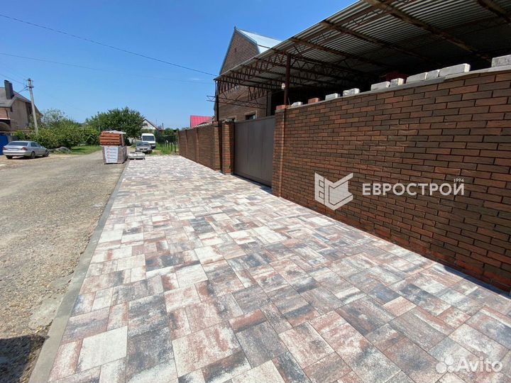 Тротуарная плитка, брусчатка, бордюры
