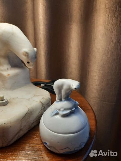 Шкатулка лфз, медведь на льдине