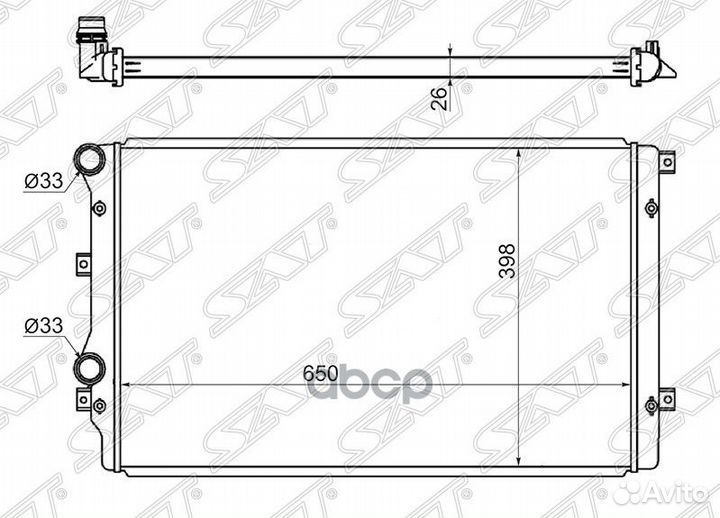 Радиатор Audi A3 03-13 / Skoda Octavia 04-13