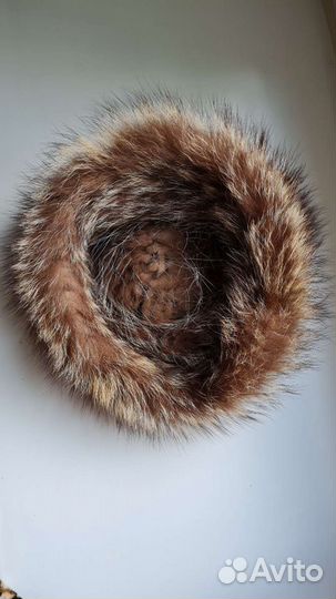 Шапка из натуральной вязаной норки