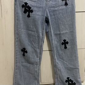 Джинсы с крестами chrome hearts