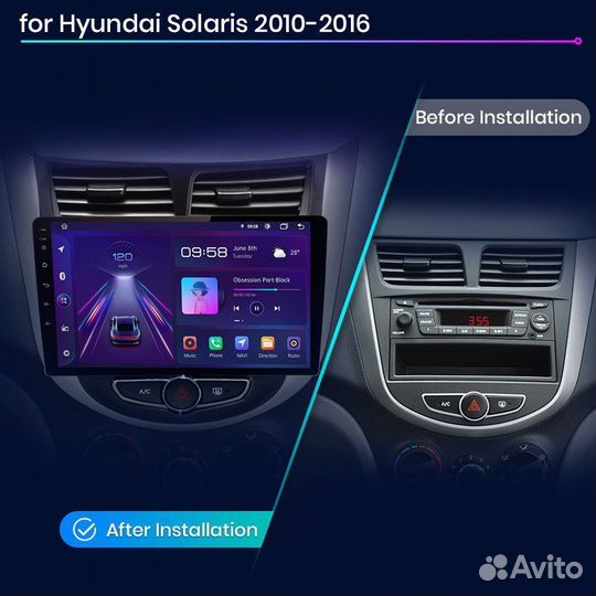 Магнитола Hunday Solaris