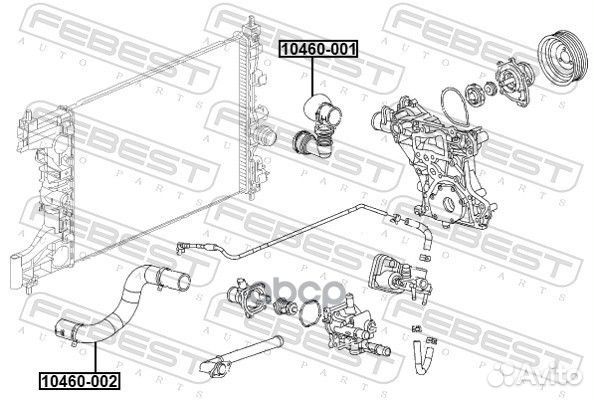 Патрубок системы охлаждения chevrolet cruze